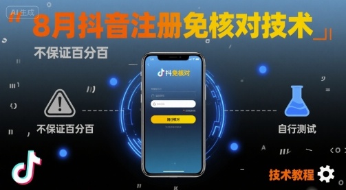 8月抖音注册免核对技术，不保证百分百，自测-77so