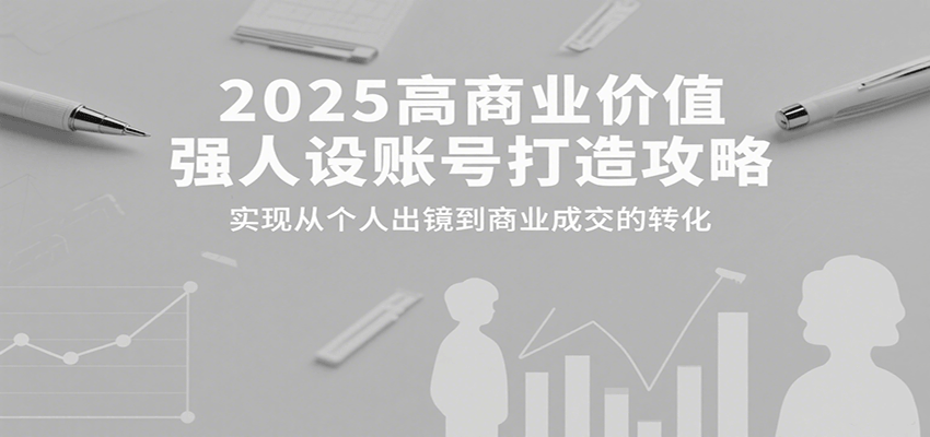 2025高商业价值强人设账号打造攻略，实现从个人出镜到商业成交的转化-77so