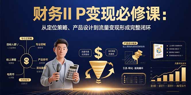 财务IP变现必修课：从定位策略、产品设计到流量变现形成完整闭环-77so