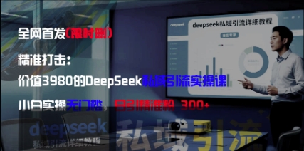精准打击：价值3980的DeepSeek私域引流实操课，小白实操无门槛，日引精准粉300+-77so