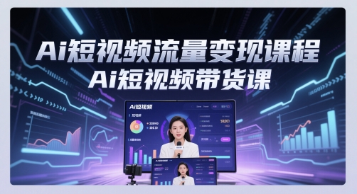 Ai短视频流量变现课程，Ai短视频带货课-77so