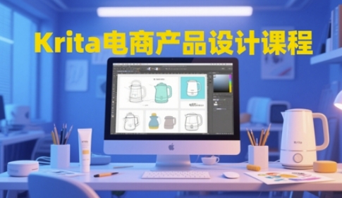 Krita电商产品设计课程，掌握从工具使用到创意落地的全链路设计能力-77so