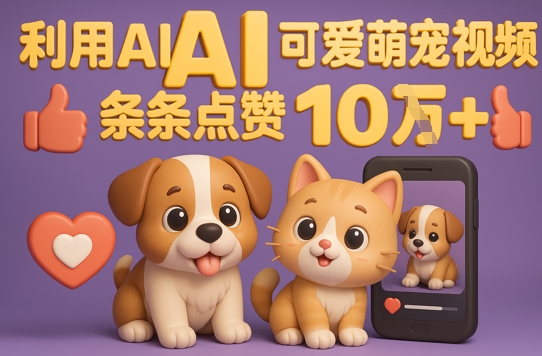 能骗过系统的AI萌宠视频制作全攻略：从0到 2W粉的爆款密码-77so