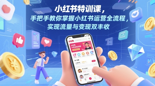 小红书特训课，手把手教你掌握小红书运营全流程，实现流量与变现双丰收-77so