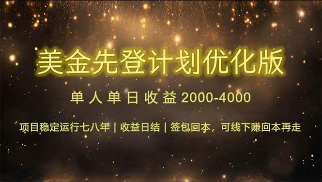 （14802期）连续7-8年创单日收益冠军项目，日收益$600-1200-77so
