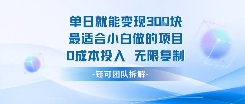 单日就能变现3张最适合小白做的项目0成本投入 无限复制-77so