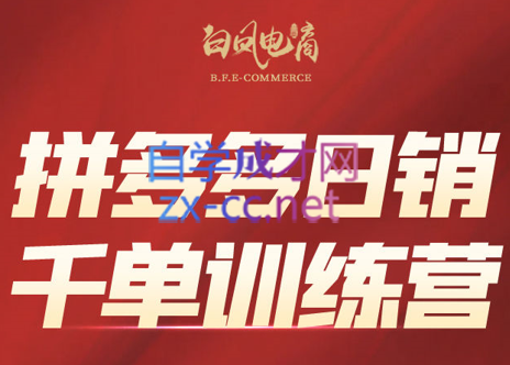 白凤电商·拼多多日销千单训练营(更新8月)-77so