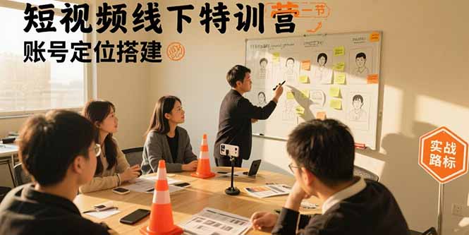 短视频线下特训营：账号定位搭建/口播号拍摄剪辑/直播间流量入口/变现实战-77so
