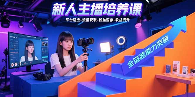新人主播培养课：平台适应-流量获取-粉丝留存-收益提升 全链路能力突破-77so