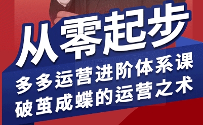 拼多多运营进阶系统课，从零起步，多多运营进阶体系课，破茧成蝶的运营之术-77so
