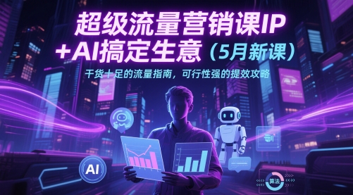 超级流量营销课IP+AI搞定生意（5月新课）干货十足的流量指南，可行性强的提效攻略-77so