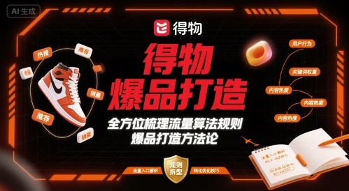 得物爆品打造，全方位梳理得物流量算法规则爆品打造规则-77so