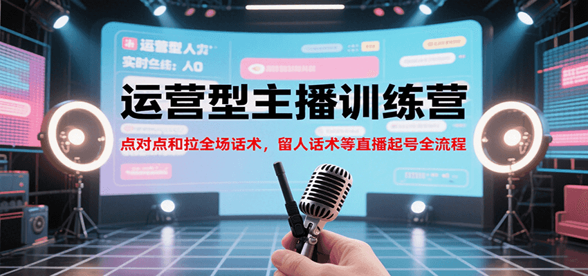 运营型主播训练营，点对点和拉全场话术，留人话术等直播起号全流程(更新8月)-77so