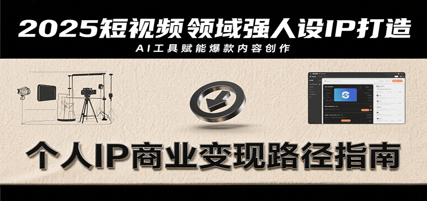 2025短视频领域强人设IP打造，结合爆款案例与AI工具应用，从个人出镜到商业成交转化-77so