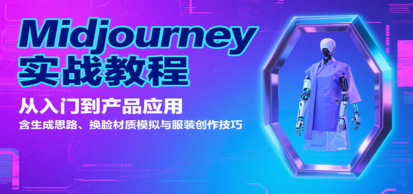 Midjourney实战教程：从入门到产品应用，含生成思路、换脸材质模拟与服装创作技巧-77so