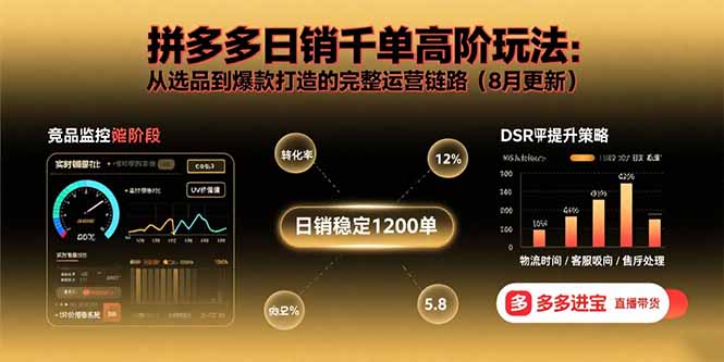 拼多多日销千单高阶玩法：从选品到爆款打造的完整运营链路(8月更新-77so